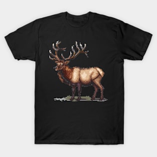 Elk in Pixel Form T-Shirt